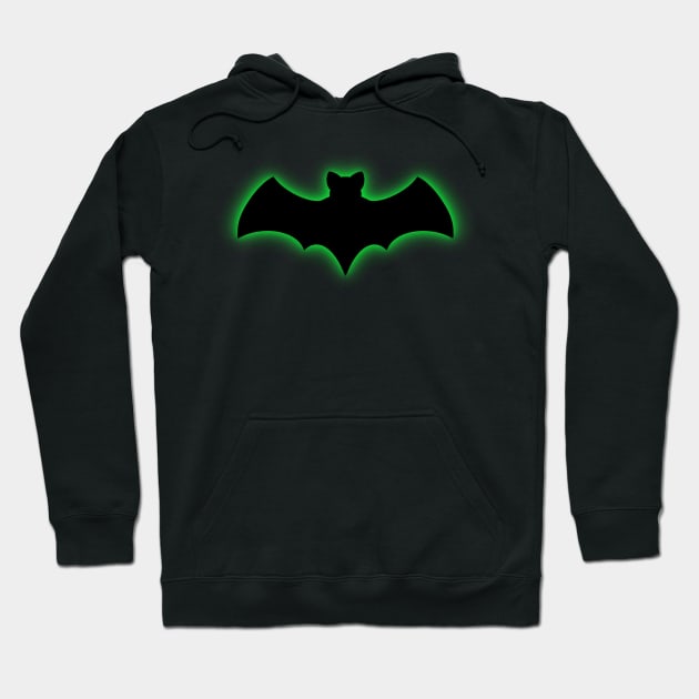 Green Bat Hoodie by mtucker9334